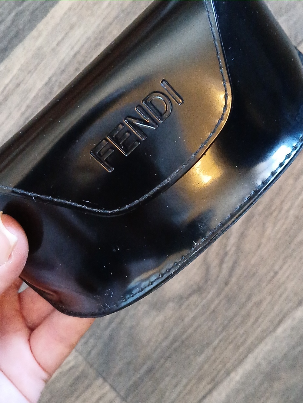 Fendi Black Gloss Eyeglasses Sunglasses Case. 